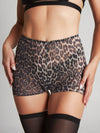 Moire shorts leopard