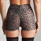 Moire shorts leopard