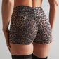 Moire shorts leopard