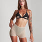 Moire shorts nude