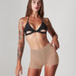 Moire shorts caramel