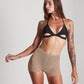 Moire shorts caramel