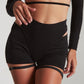 Cotton shorts with cutouts