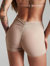 Moire shorts caramel
