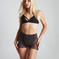 Moire shorts choco leopard