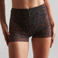 Moire shorts choco leopard