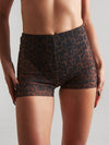 Moire shorts choco leopard