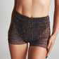 Moire shorts choco leopard