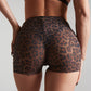 Moire shorts choco leopard