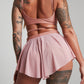 Fluffy shorts powder pink