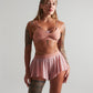 Fluffy shorts powder pink