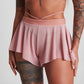 Fluffy shorts powder pink
