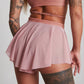 Fluffy shorts powder pink