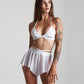 Fluffy shorts white