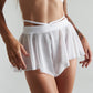 Fluffy shorts white
