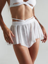 Fluffy shorts white