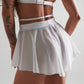 Fluffy shorts white