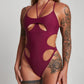 Obsession bodysuit wine