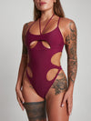 Obsession bodysuit wine